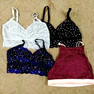 Lot of Victoria's Secret Women's Lace and Patterned Bralettes